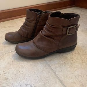 Clarks Leather Booties, Size 10